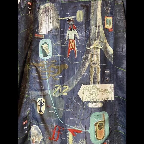Eckō Unltd Short Sleeve Grey Button Up Xl Men’s Complex Graphic - Picture 6 of 9